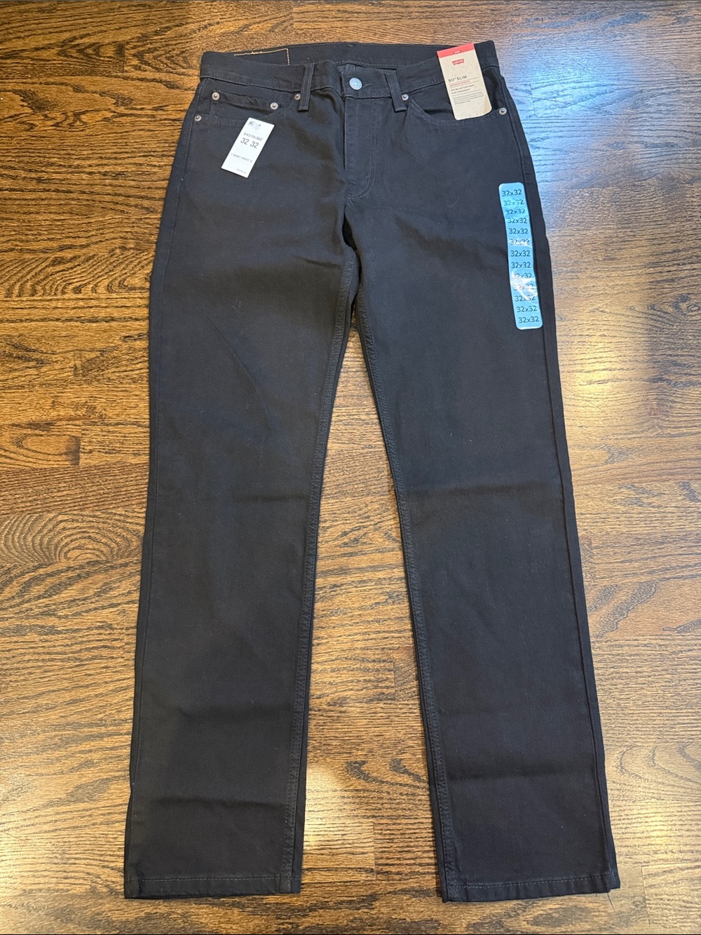 511 Levi’s 32x32 Men's Black Straight-Leg Jeans denim